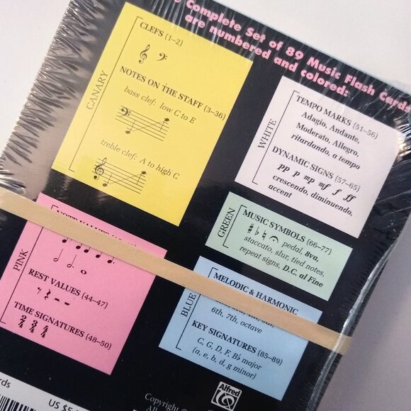 Music Flashcards, Color-Coded - Complete Set, Alfred - Picture 2 of 3